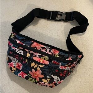 Waterfly Floral/Tropical Multicolor Crossbody Bag/Fanny Pack